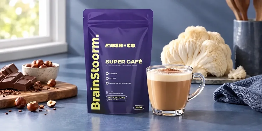Brainstoorm od Mush n Go, łagodniejsza kawa grzybowa z 20 mg kofeiny